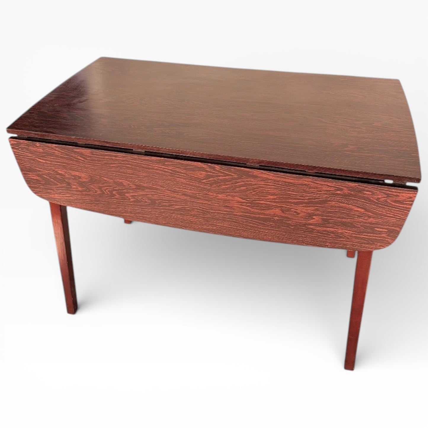Vintage Drop-Leaf Table – Mid-Century Dining Table with Rosewood Effect & Twin Drop Leaf Design
