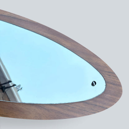 Mid-Century Space Age Oval Formica Wall Mirror – 1960s / 1970s