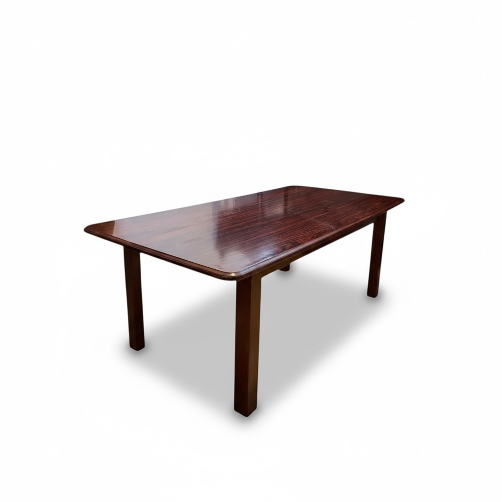 Retro Coffee Table – 1970s Rosewood Veneer Rectangular Living Room Centrepiece