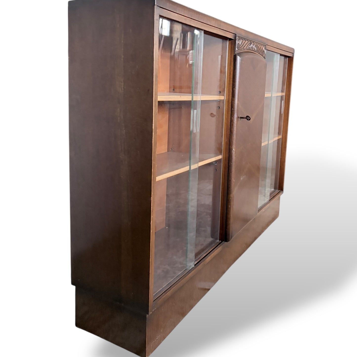 Vintage Arts and Crafts Nathan Oak Display Cabinet