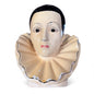 Pierrot Plaster Bust – Hand-Painted Vintage Art Statue With Aged Finish