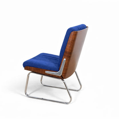 Pair of Mid-Century Chrome & Rosewood Dining Chairs by Gordon Russell for Verco