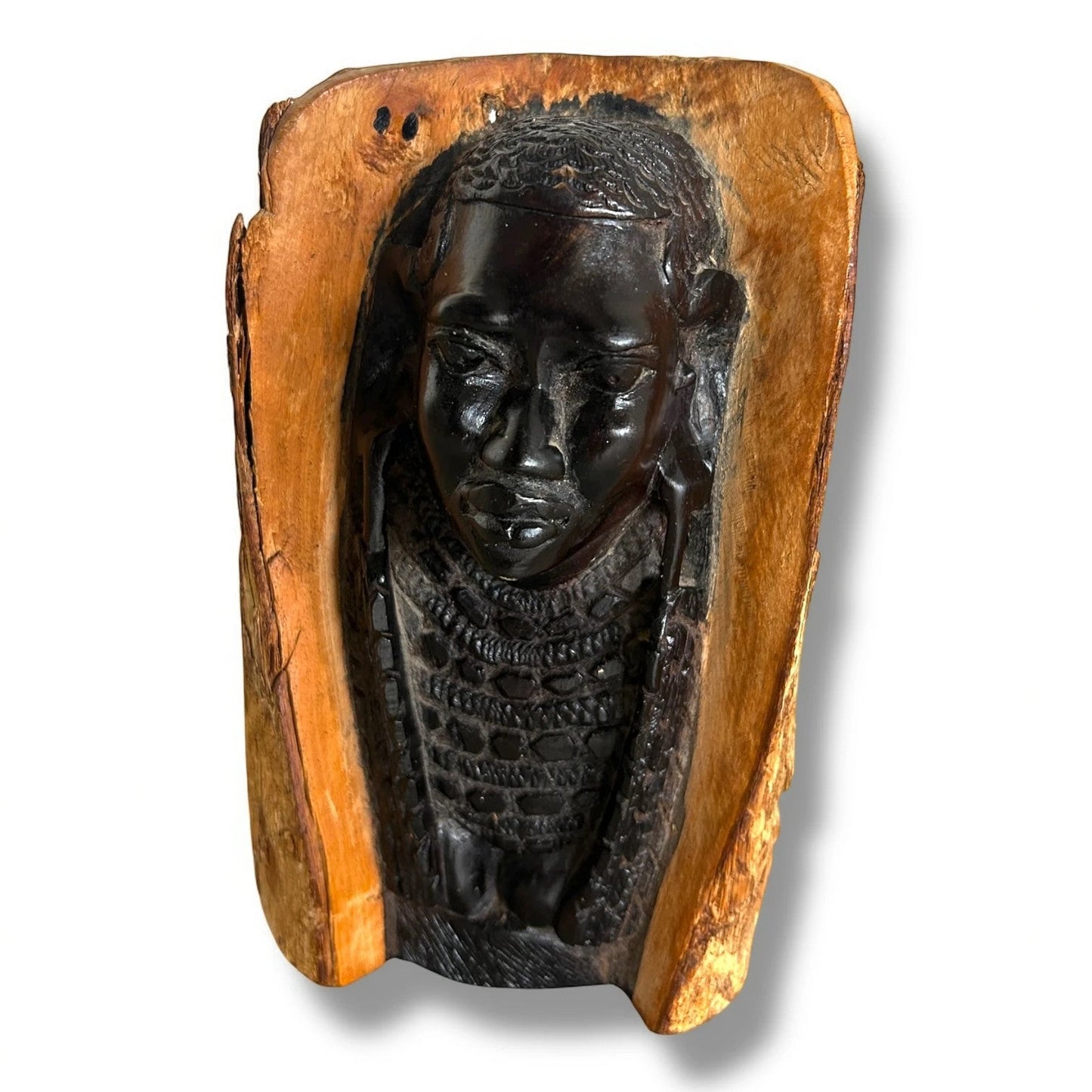 African Makonde Ebony Wood Sculpture – Hand Carved Tribal Art Statement Piece