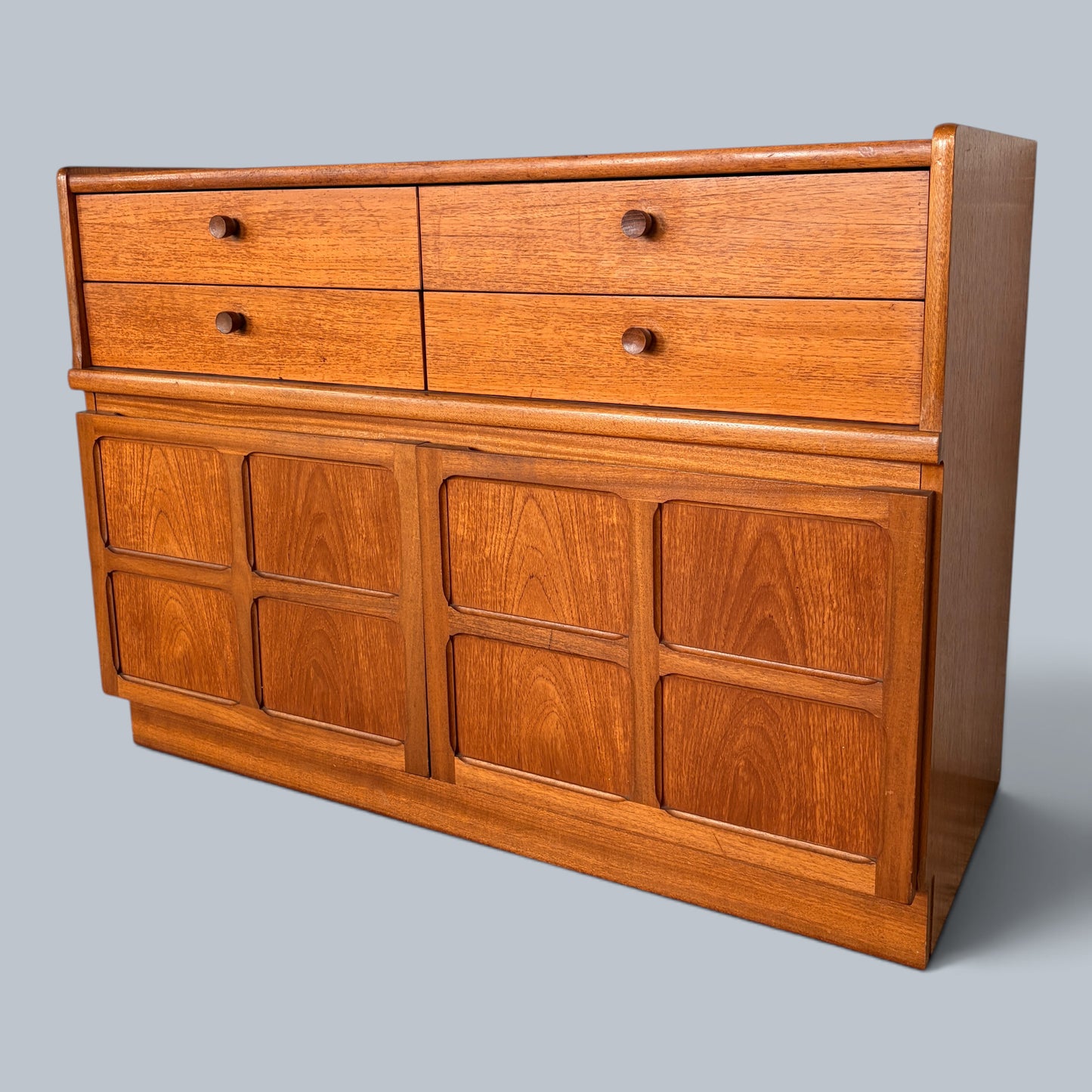 Mid-Century Nathan Teak Compact Sideboard / Media Unit