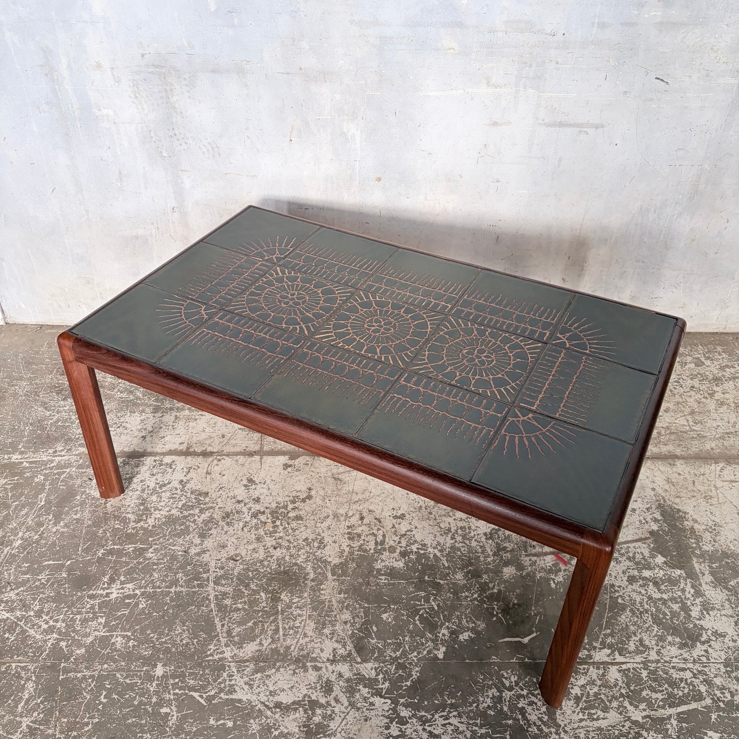 Rare Mid Century G Plan Teak & Ceramic Tile Coffee Table