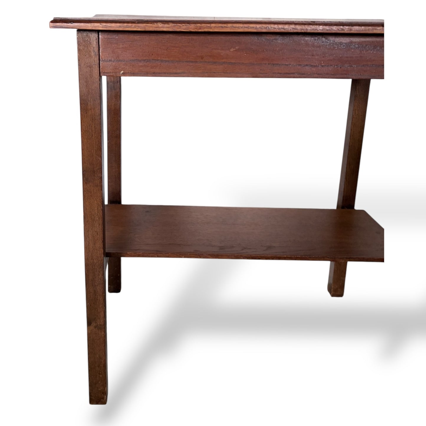 Arts & Crafts Oak Hallway Table with Shelf