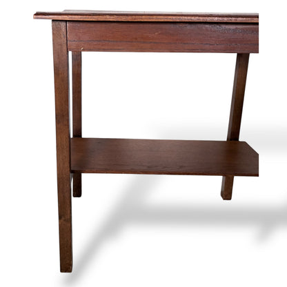 Arts & Crafts Oak Hallway Table with Shelf