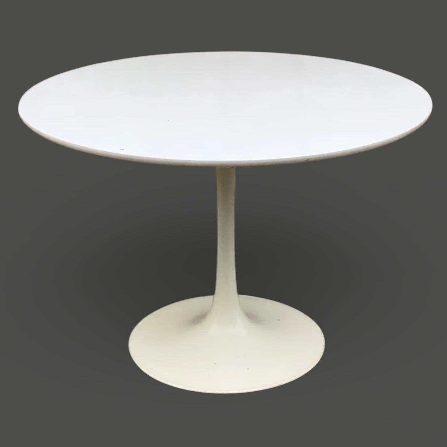 Tulip Dining Table – 1960s Maurice Burke Mid Century White Fibreglass Pedestal Base