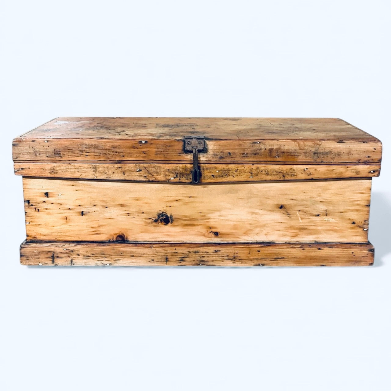 Antique Rustic Solid Pine Carpenter’s Tool Chest / Storage Box