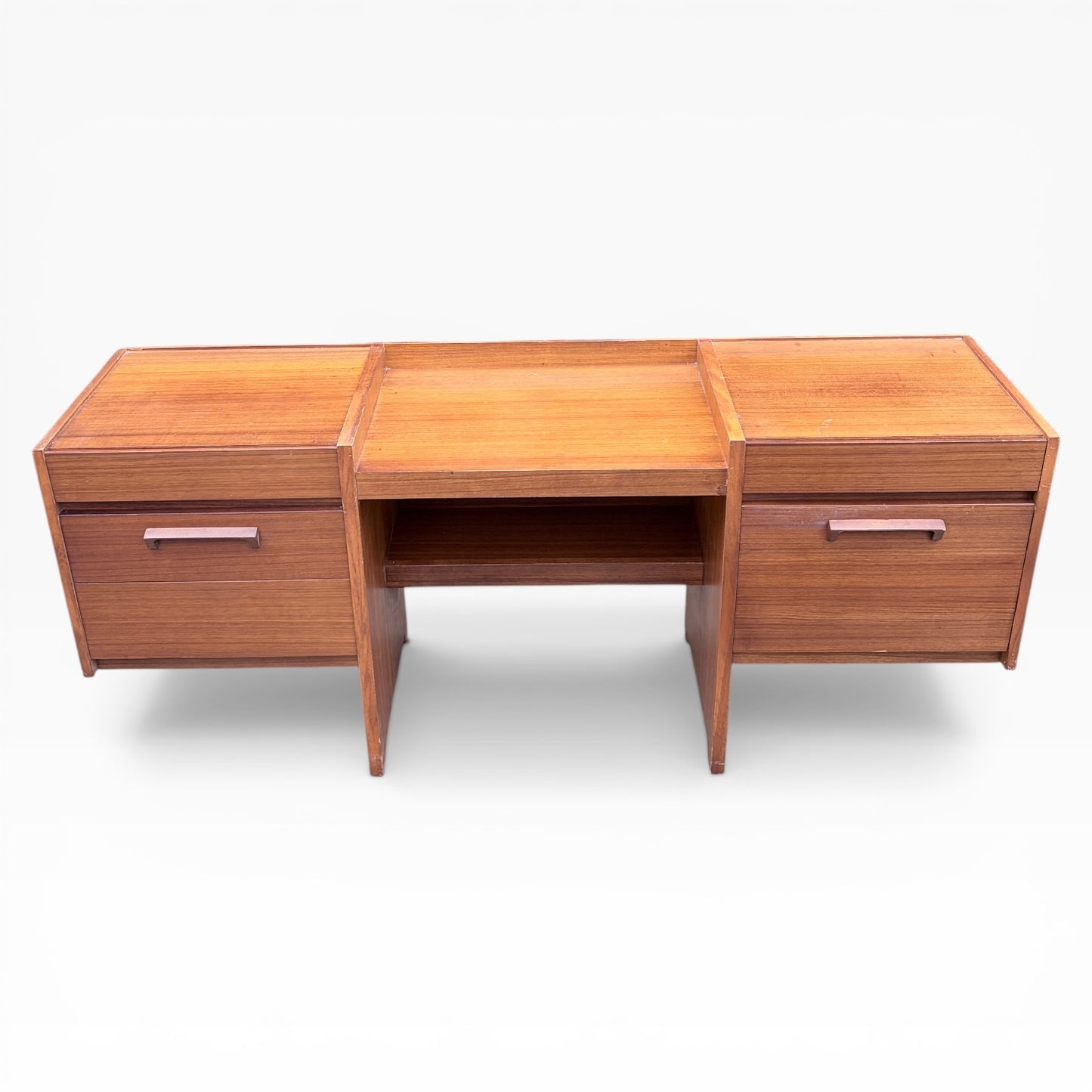 Mid Century Vintage Danish Teak Floating Desk