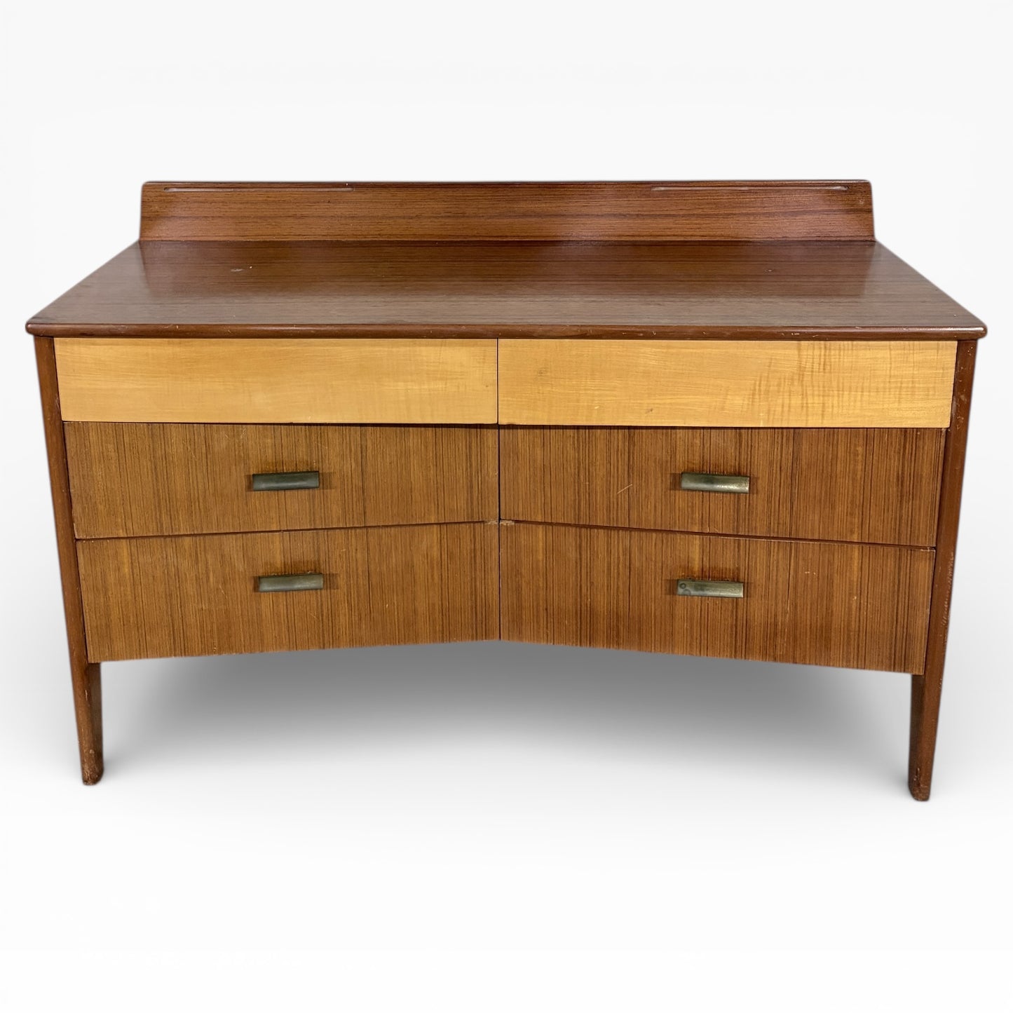 Mid Century Sideboard – Vintage Chest Drawers with Teak Wood Furniture & Oak Walnut Veneer
