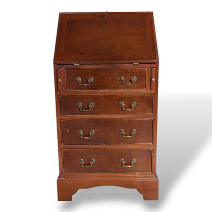 Vintage Yew Wood Compact Bureau Writing Desk
