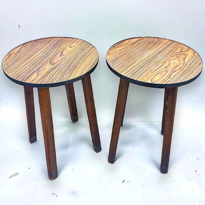Mid Century Pair of Formica Bar Tables