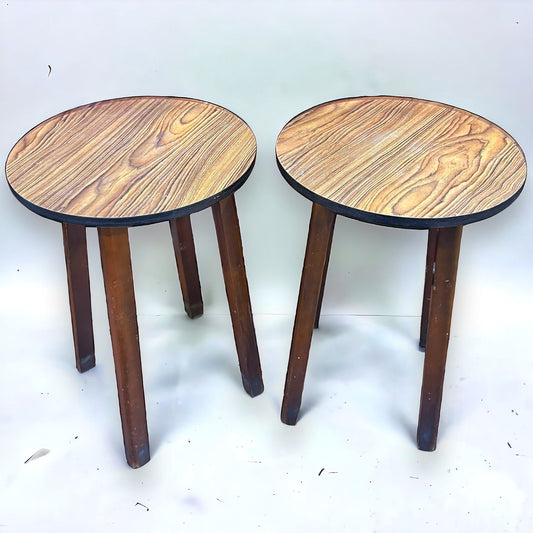 Mid Century Pair of Formica Bar Tables