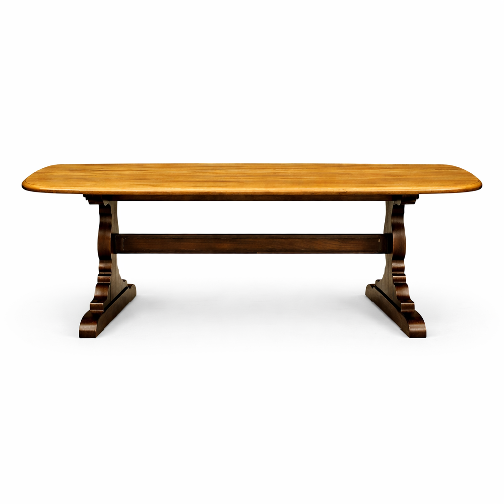 Ercol Refectory Plank Top Dining Table – Blonde Elm & Beech