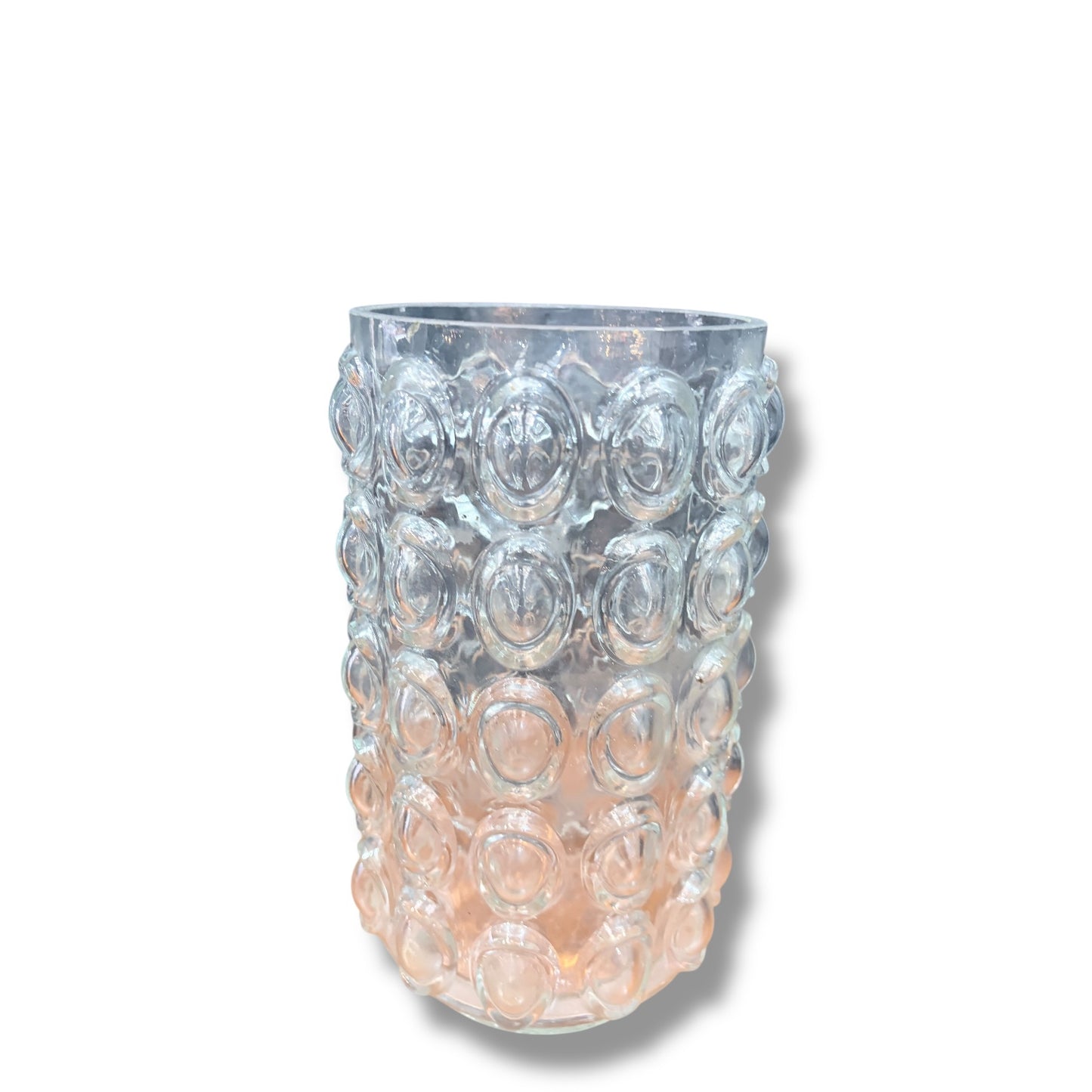 Mid Century Bubble Glass Vase – Vintage Textured Art Glass — view 5