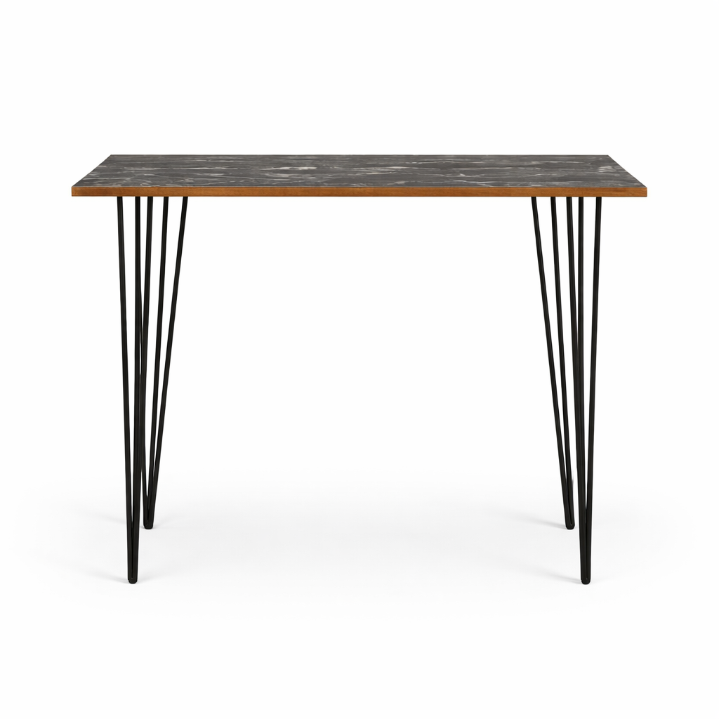 Vintage Formica Marbled Console Table – Hairpin Legs