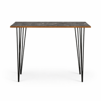 Vintage Formica Marbled Console Table – Hairpin Legs