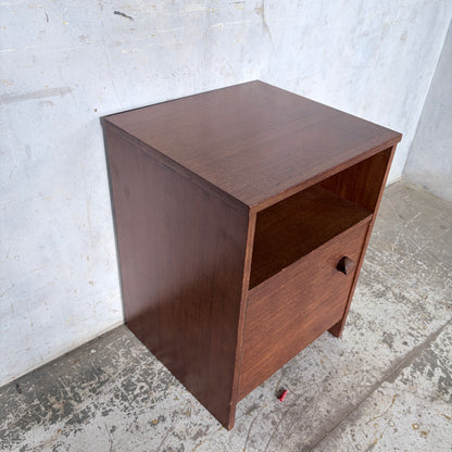 Mid Century Avalon Teak Bedside Cabinet | Scandinavian Style Vintage Nightstand