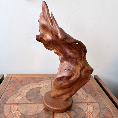 Vintage 1970s Canadian Root Wood Abstract Sculpture