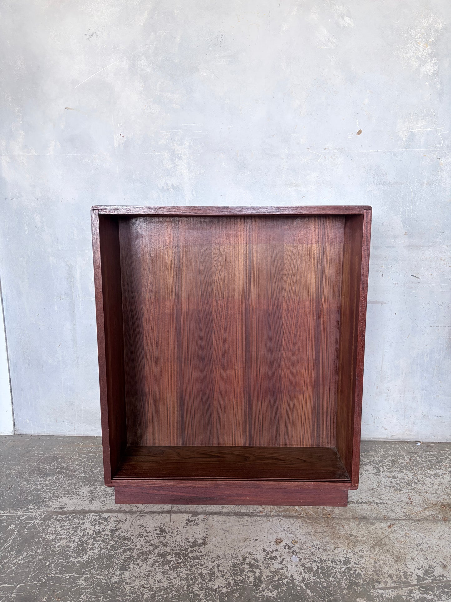 Mid Century Teak Open Bookcase / Display Cabinet – Handmade