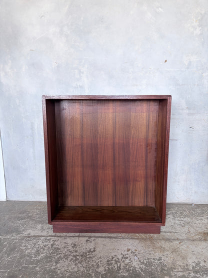 Mid Century Teak Open Bookcase / Display Cabinet – Handmade