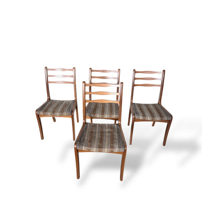 Vintage Nathan Set of Four Teak Dining Chairs — view 4