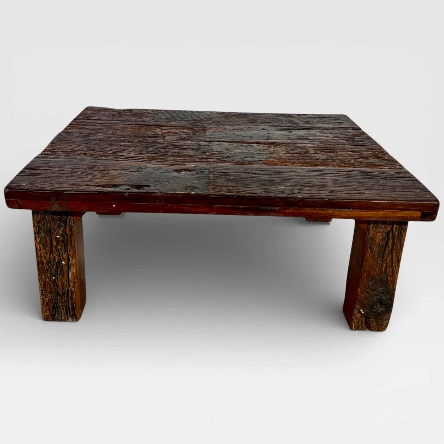 Mid Century Brutalist Driftwood Chunky Coffee Table