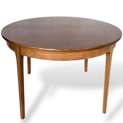 Vintage Teak Round Extending Dining Table by S Form