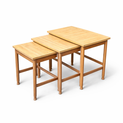 Vintage Schreiber Teak Nest of Tables – Mid Century British Furniture