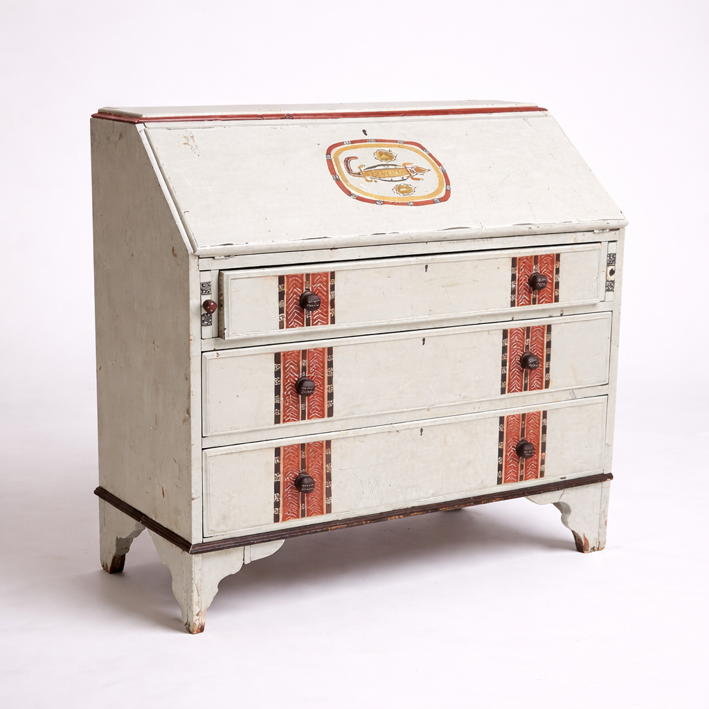 Antique Painted Shabby Chic Bureau Desk
