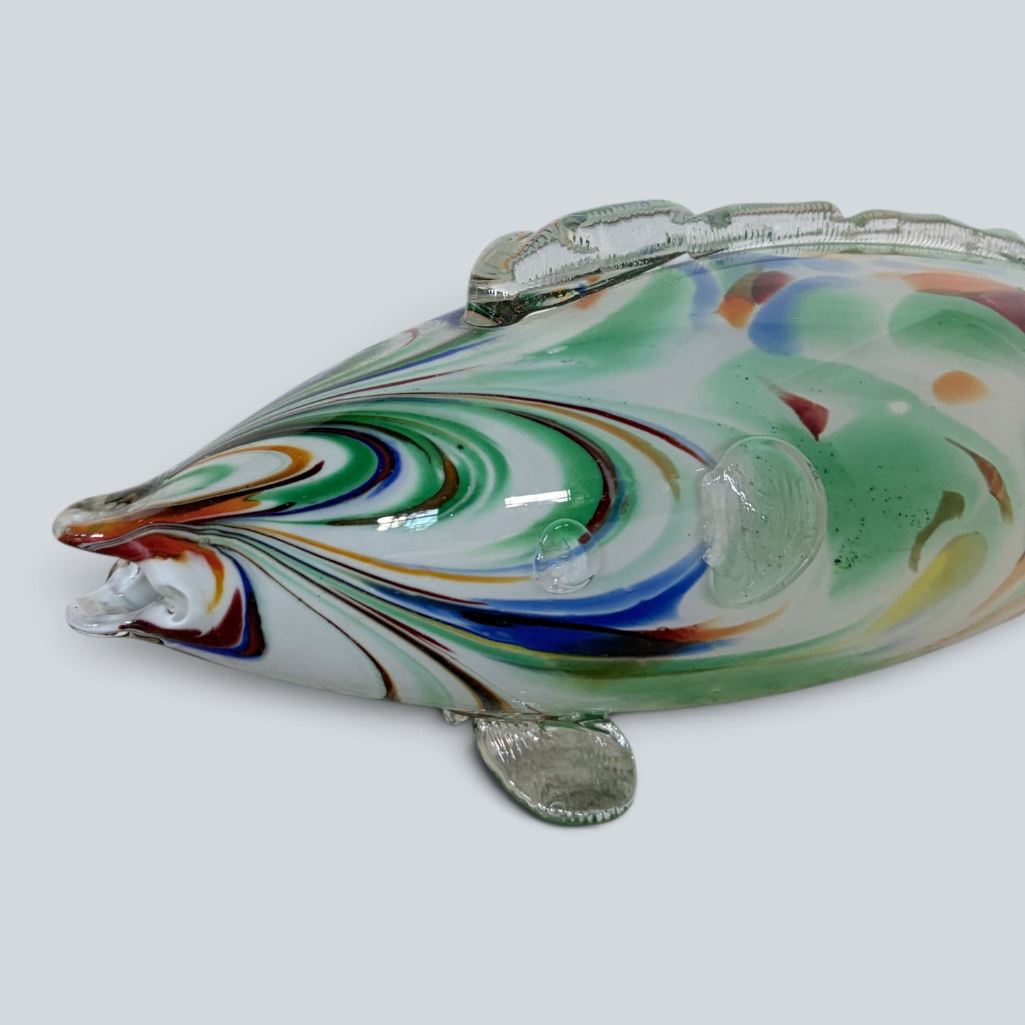 Large Mid Century Murano Hand-Blown Art Glass Fish Sculpture