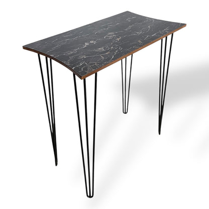 Vintage Formica Marbled Console Table – Hairpin Legs