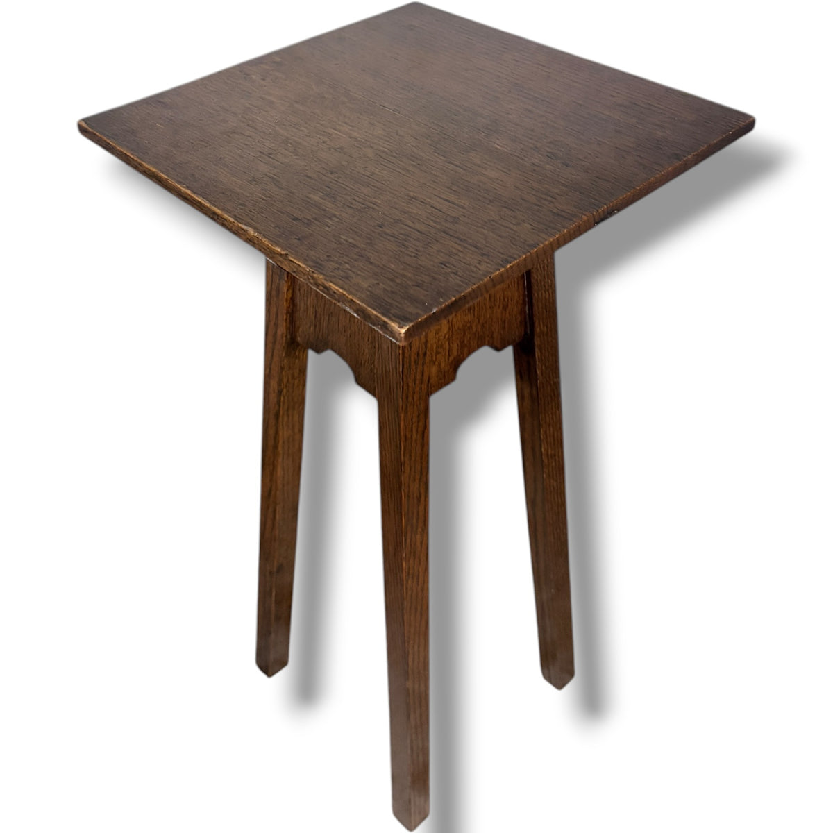 Arts Crafts Plant Stand – Solid Oak Occasional Table With Square Top