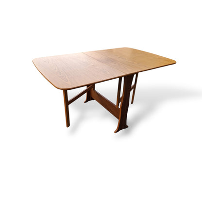 Mid Century Vintage Teak Drop Leaf Extending Dining Table — view 4