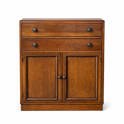 Vintage Arts and Crafts Oak Pantry Cabinet with Drawers