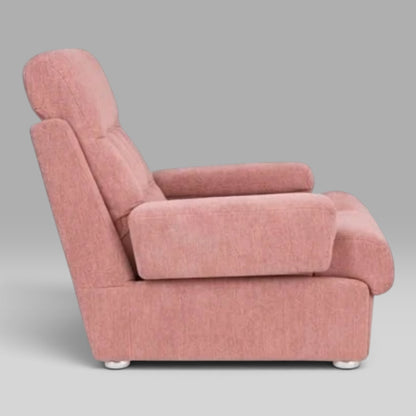 1970s Heals Modular Lounge Armchair Dusty Pink Button-Tufted Mid Century Chair