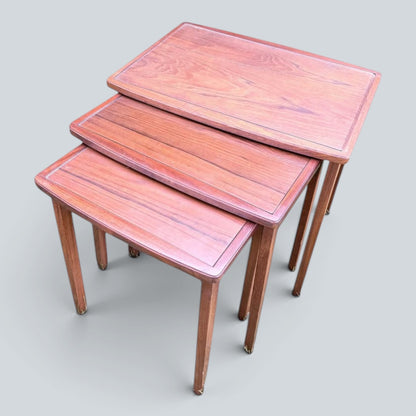 Richard Hornby Design Mid Century Teak Nest of Three Tables