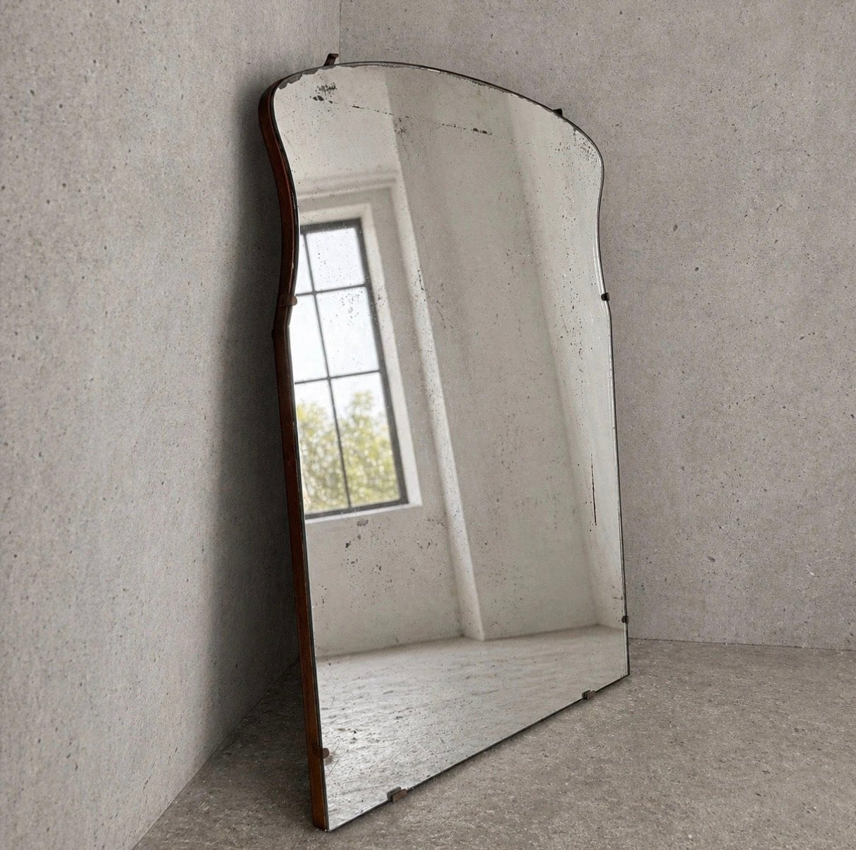 Art Deco Industrial Mirror – Sculptural Shape