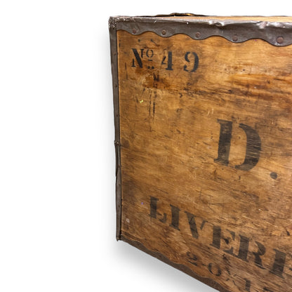 Vintage 1950s Wooden Tea Chest Storage Box