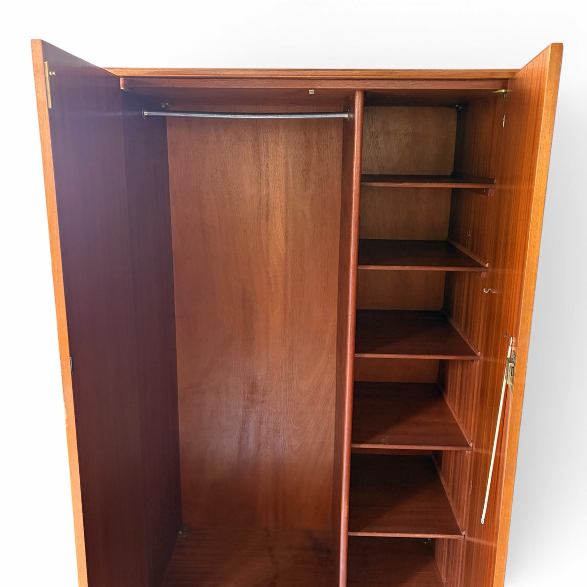 Alfred Cox walnut and teak double wardrobe retailed by Heal's – photo 7