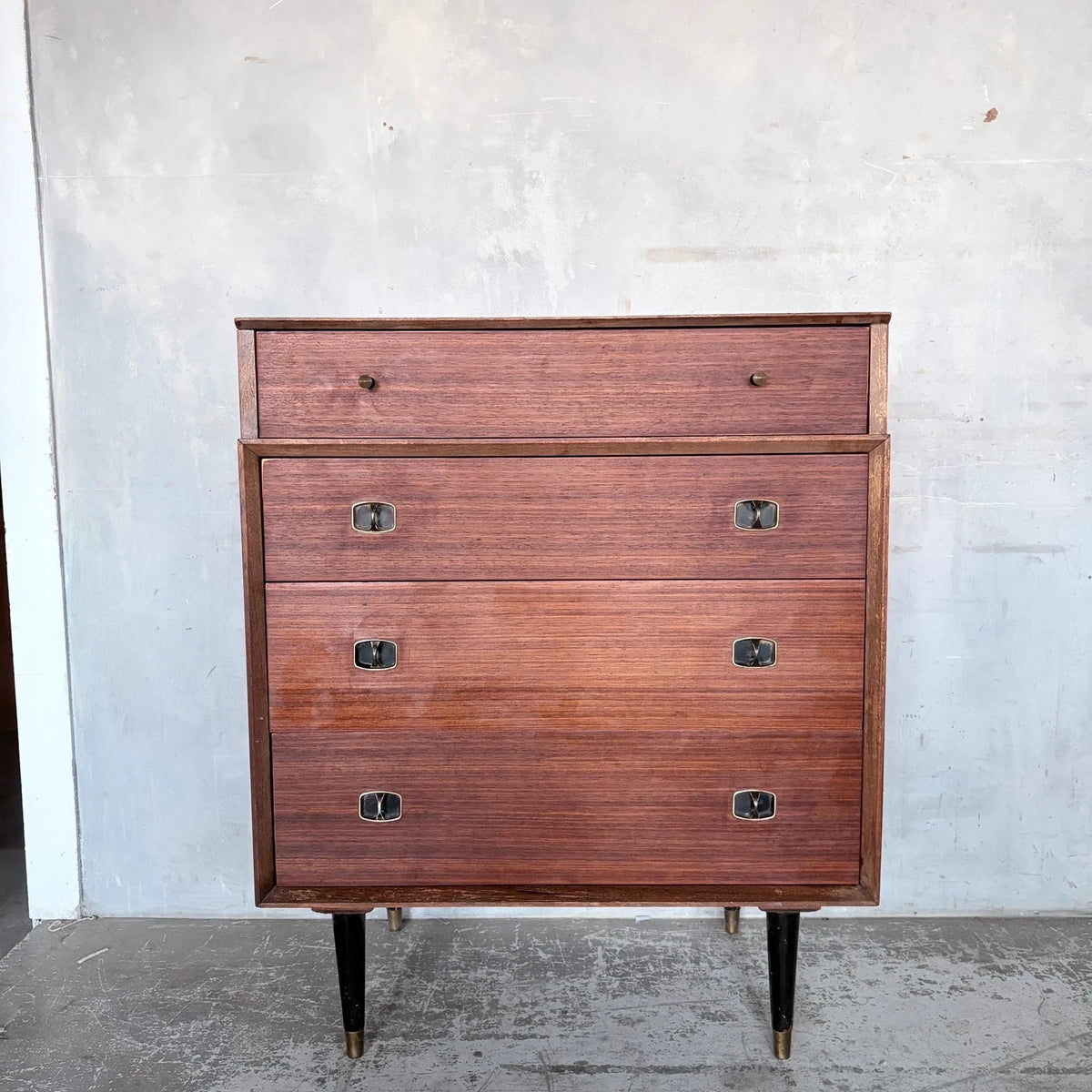 Beautility walnut and teak chest of drawers - view 4
