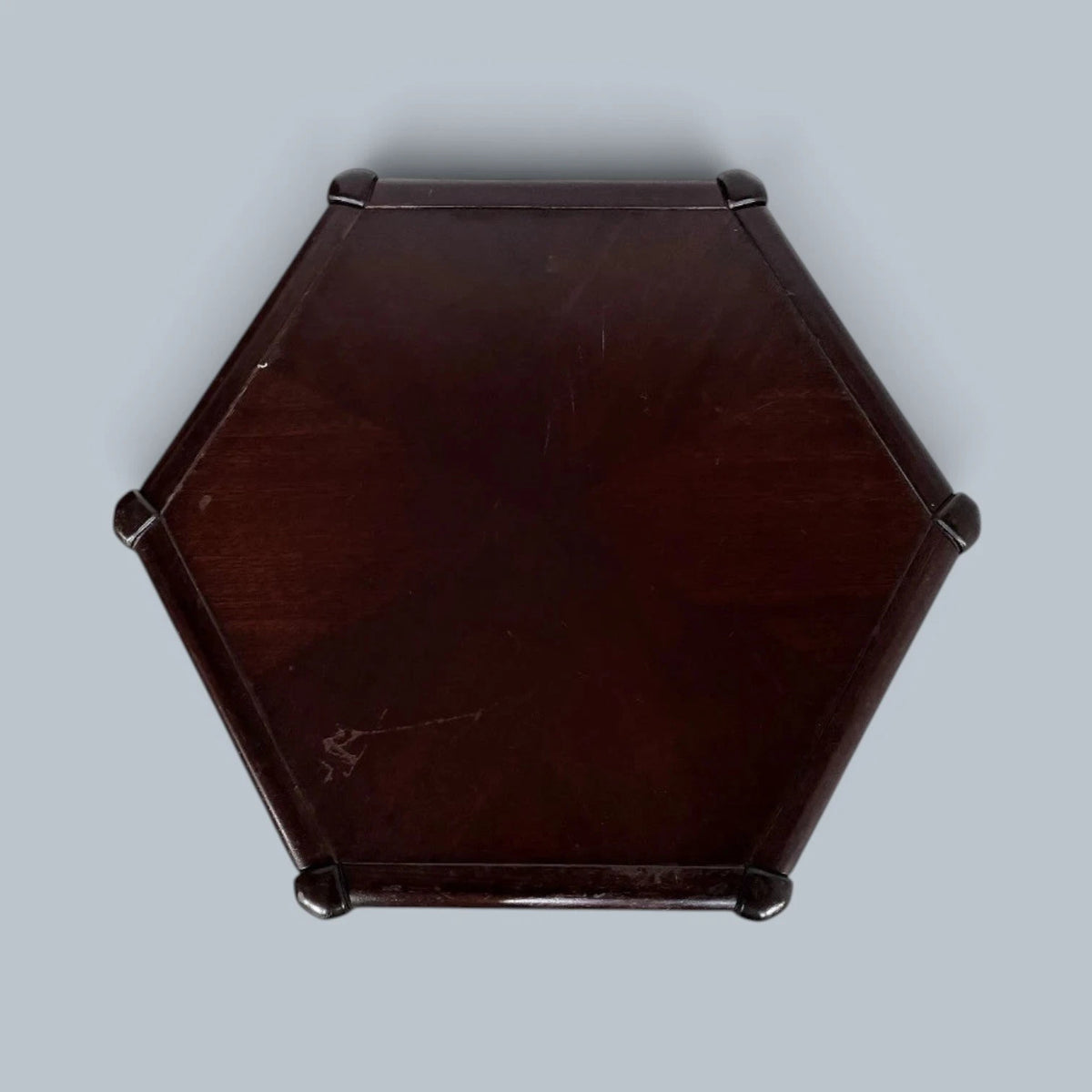 Danish two-tier table – lower shelf detail