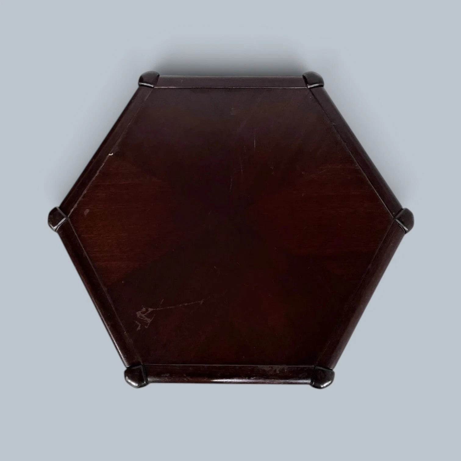 Danish two-tier table – lower shelf detail