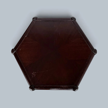 Danish two-tier table – lower shelf detail