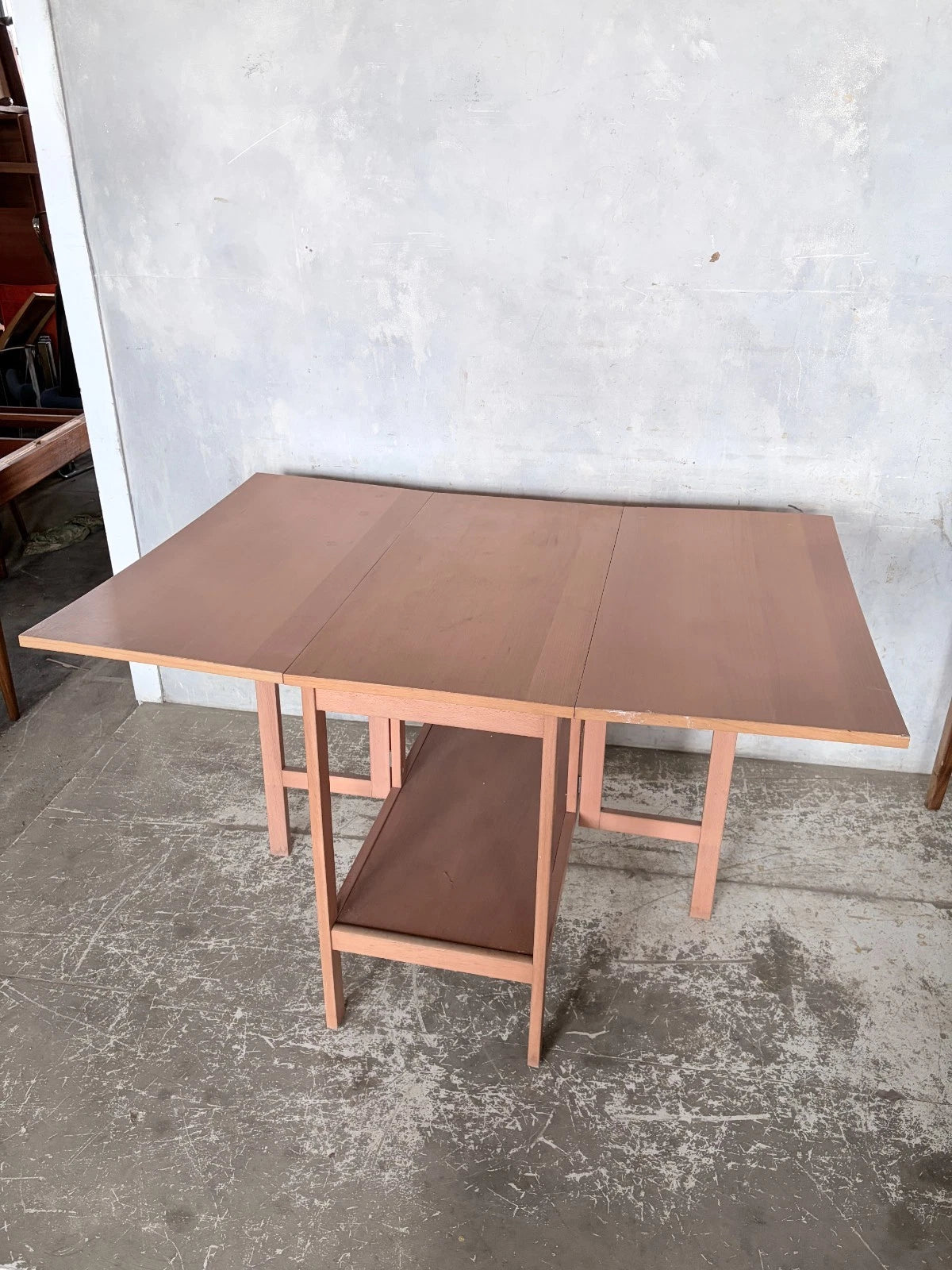Vintage 1990s IKEA Beech Drop Leaf Dining Table - image 3