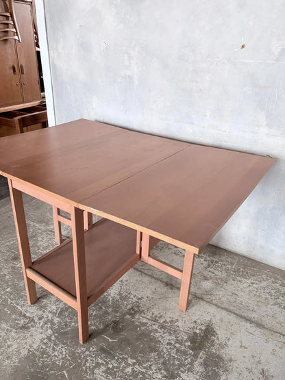 Vintage 1990s IKEA Beech Drop Leaf Dining Table - image 5