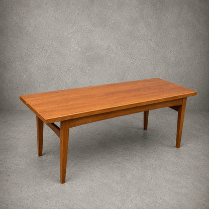 Mid Century Teak & Beech Long Coffee Table - image 2
