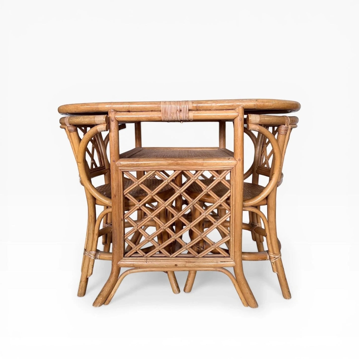Mid Century Bamboo & Rattan Breakfast Dining Set, c.1960s–70s – view 5