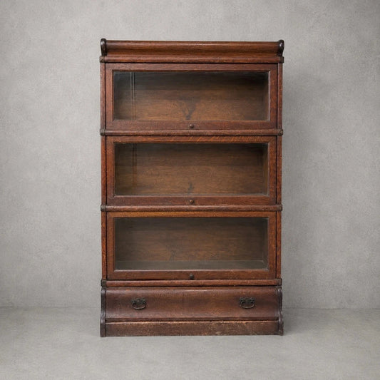 Antique Globe Wernicke Oak Stackable Barrister Bookcase Display Cabinet - image 1